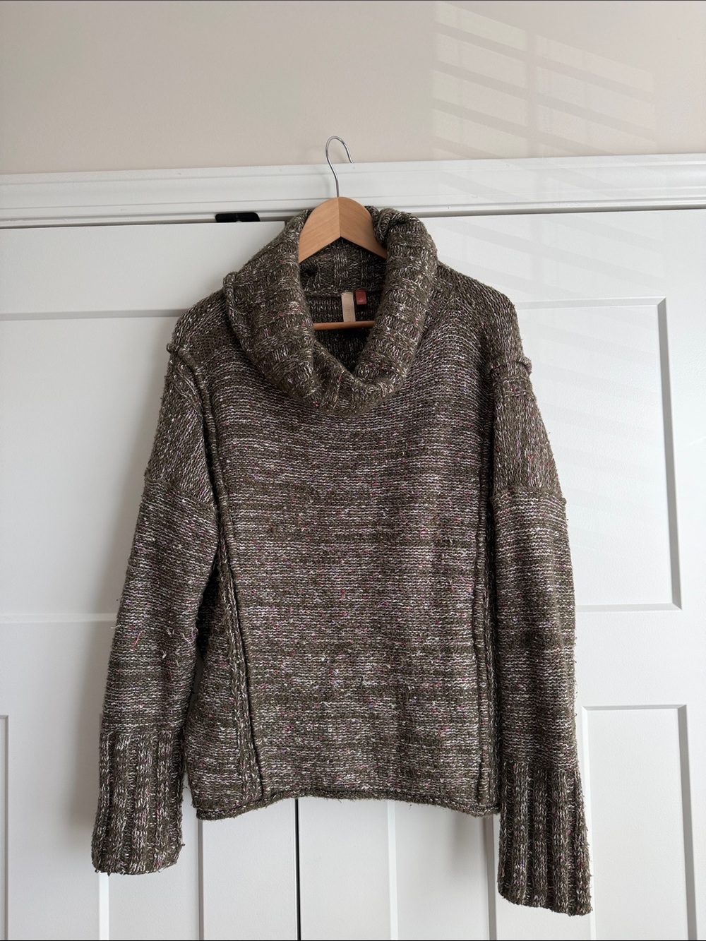 Pilcro Cozy Cowl Neck Women’s Sweater - Olive Brown